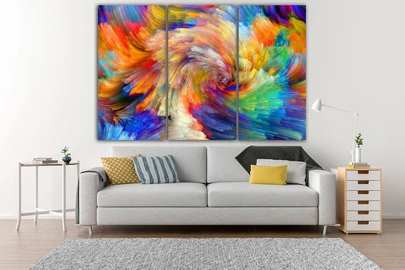 Large abstract canvas wall art
