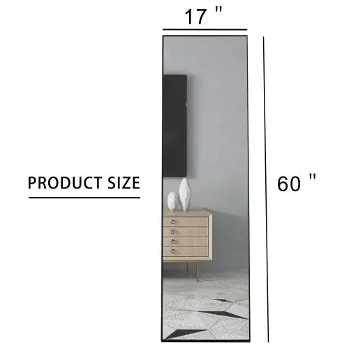 Full-length Mirror With Black Solid Wood Frame Unavailable Platforms- AliExpress