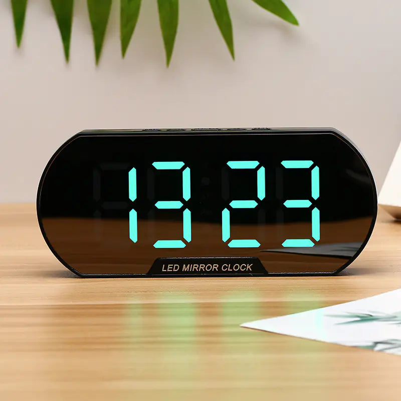 Modern Minimalist Silent Alarm Clock with Mirror