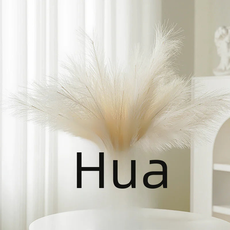 European White Ceramic Vase for Dried Flowers Decor