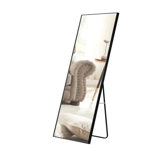 Full-length Mirror With Black Solid Wood Frame Unavailable Platforms- AliExpress