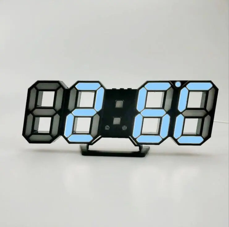 3D LED Digital Alarm Clock with USB Power (Wall Mount)