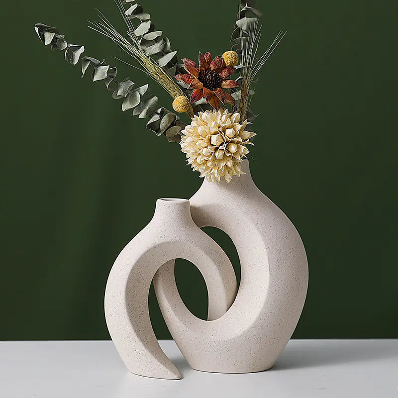 European Ceramic Vase Set - Minimalist Home Decor