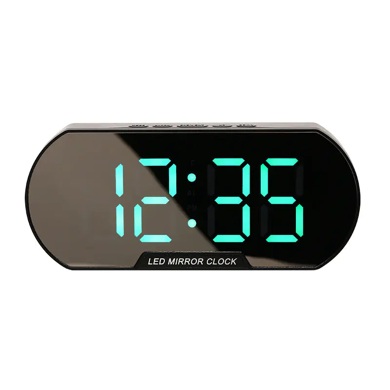 Modern Minimalist Silent Alarm Clock with Mirror