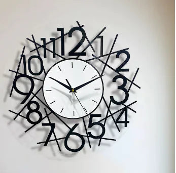 Modern Minimalist Iron Wall Clock - Silent Design for Home