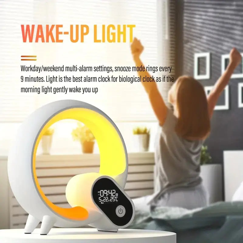Creative Colorful Sunrise Alarm Clock with Bluetooth Audio