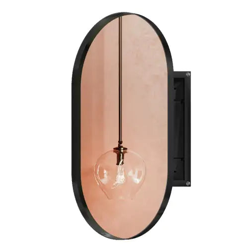 20x34 Inch Oval Recessed Metal Frame Bathroom Wall Cabinet With Mirror And Adjustable Shelves Unavailable Platforms- Temu