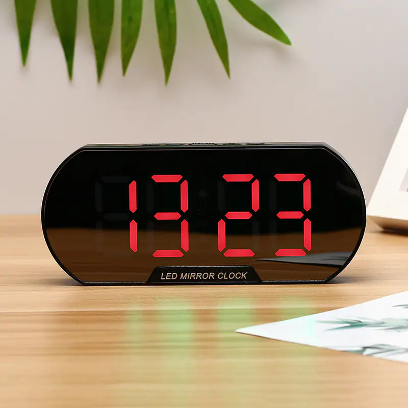 Modern Minimalist Silent Alarm Clock with Mirror