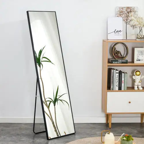 Full-length Mirror With Black Solid Wood Frame Unavailable Platforms- AliExpress