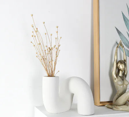 Nordic Ceramic Vase for Dried Flowers - Minimalist Decor