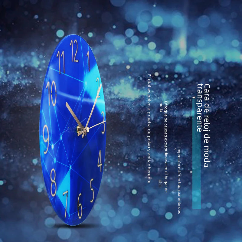 Customizable Silent Quartz Wall Clock with Glass Design