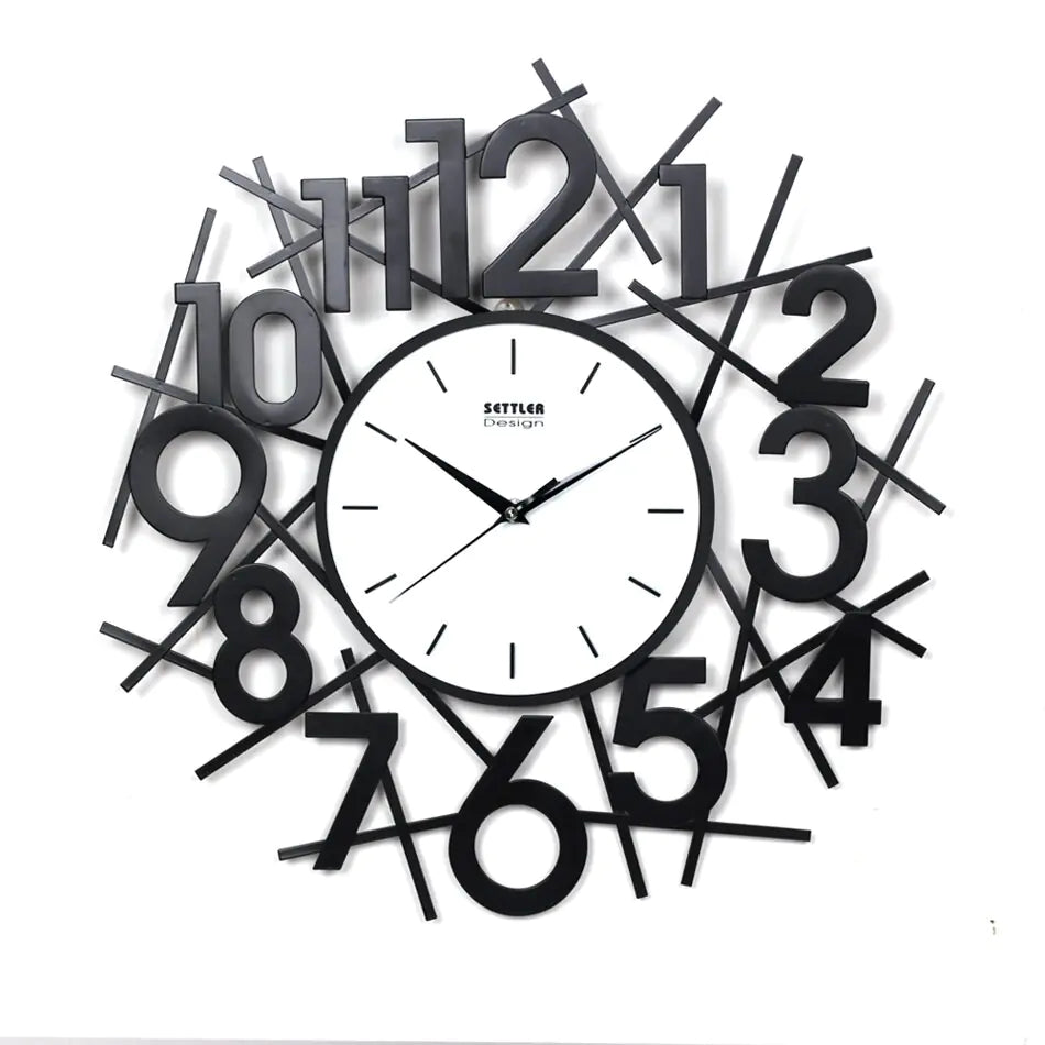 Modern Minimalist Iron Wall Clock - Silent Design for Home