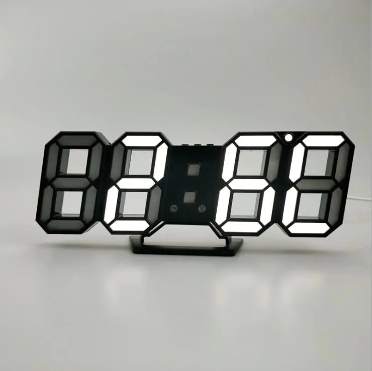 3D LED Digital Alarm Clock with USB Power (Wall Mount)